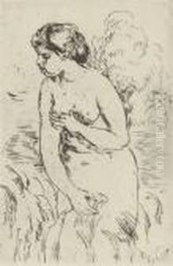 Baigneuse Debout A Mi-jambes (d. 28) by Pierre Auguste Renoir