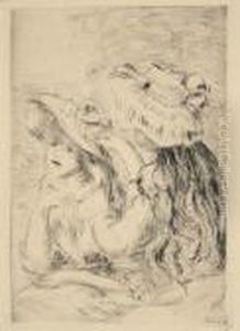 Le Chapeau Epingle (la Fille De Berthe Morisot Et Sa Cousine) (1894) by Pierre Auguste Renoir