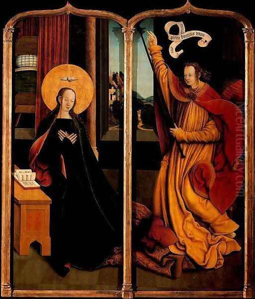 Madonna and the Angel of the Annunciation by Bernhard Strigel