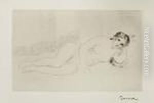 Femme Nue Couche (tournee A Droite), 1re Planche by Pierre Auguste Renoir