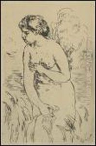 Baigneuse Debout A Mi-jambes by Pierre Auguste Renoir