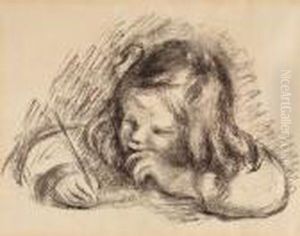 "petit Garcon Au Porte - Plume" (claude Renoir Ecrivant)