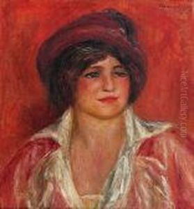 Portrait De Femme Au Chapeau by Pierre Auguste Renoir