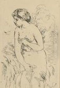 Title Baigneuse Debout A Mi-jambes by Pierre Auguste Renoir