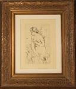 Title: Baigneuse Debout, A Mi-jambes by Pierre Auguste Renoir