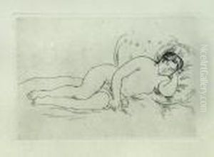 Baigneuse Debout A Mi-jambes by Pierre Auguste Renoir