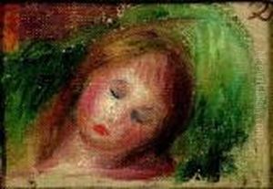 Portrait De Jeune Fille by Pierre Auguste Renoir