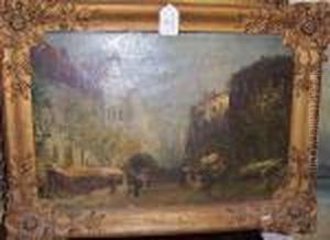 Street Scene And Companion Street Scene At Night by Pierre Auguste Renoir