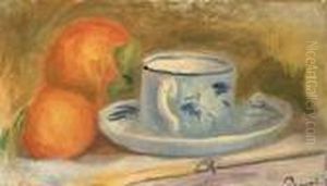 Tasse Et Oranges by Pierre Auguste Renoir