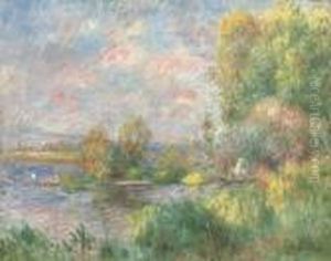 La Seine A Bougival by Pierre Auguste Renoir