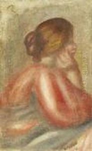 Jeune Femme Accoudee by Pierre Auguste Renoir