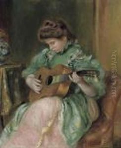Femme A La Guitare by Pierre Auguste Renoir