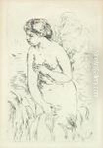 Baigneuse Debout, A Mi-jambes by Pierre Auguste Renoir