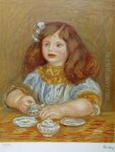 Dziewczynka Z Filizanka Herbaty by Pierre Auguste Renoir