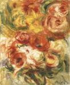 Bouquet De Roses by Pierre Auguste Renoir