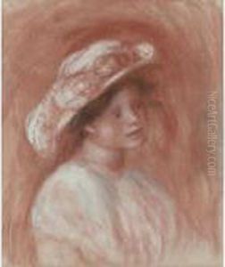 Tete De Jeune Fille by Pierre Auguste Renoir