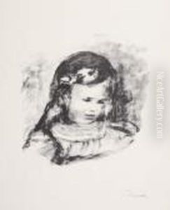 Claude Renoir, La Tete Baissee by Pierre Auguste Renoir
