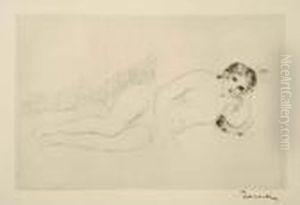 Femme Nue Couchee (tournee A Droite), 1re Planche. Femme Nue Couchee (tournee A Droite), 1re Planche.