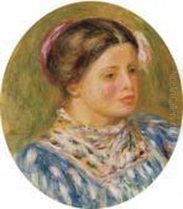 Jeune Fille En Bleu by Pierre Auguste Renoir
