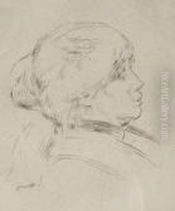 Portrait Ofberthe Morisot by Pierre Auguste Renoir