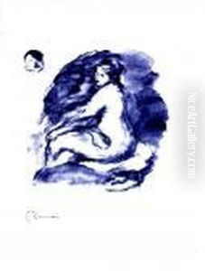 Le Fleuve Scalamandre, State I, Etude De Femme Nue, Assise, State Ii