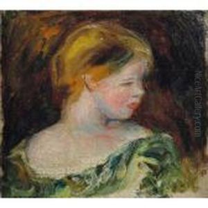 Jeune Femme En Buste by Pierre Auguste Renoir