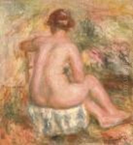 Femme Assise, Vue De Dos