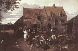 The Market Garden 1664 by Jan Siberechts