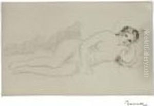 Femme Nue Couchee, (tournee A Droite) 1re Planche by Pierre Auguste Renoir