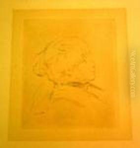 Portrait De Berthe Morisot by Pierre Auguste Renoir