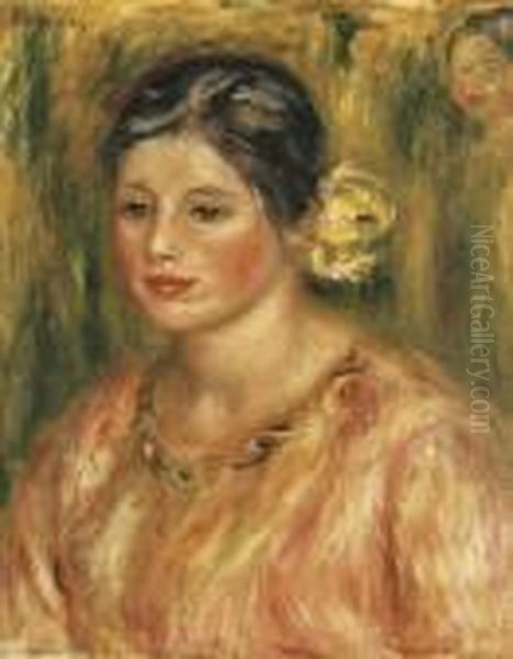 Tete De Jeune Fille En Rose - view 1