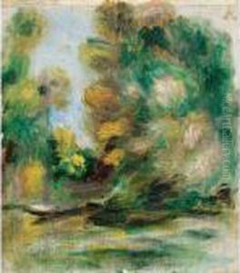 Bord De Riviere, La Barque by Pierre Auguste Renoir