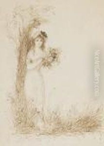 Jeune Fille Avec Un Bouquet Jeune Fille Avec Un Bouquet
