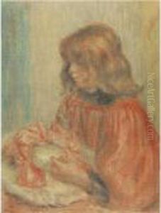 Jeune Fille Au Chapeau by Pierre Auguste Renoir