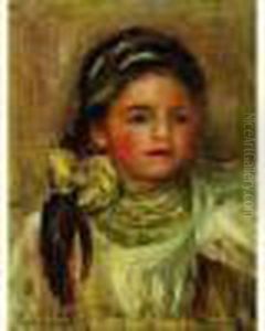 Tete De Fillette (essoyes, 1913) by Pierre Auguste Renoir