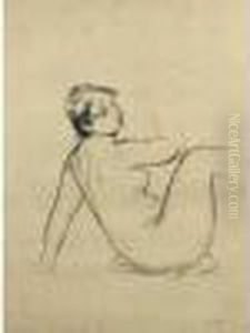 [femme Nue Assise, De Profil]. by Pierre Auguste Renoir