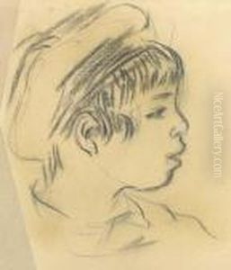 Enfant Coiffe D'un Beret