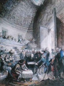 Louis XVI 1754-93 Laying the First Stone of the Royal Academy of Surgery, 14th December 1774