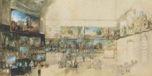 1765 Salon by Gabriel De Saint Aubin