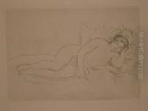 Femme Nue Couchee, Tournee A La Droite (2eme Planche) by Pierre Auguste Renoir