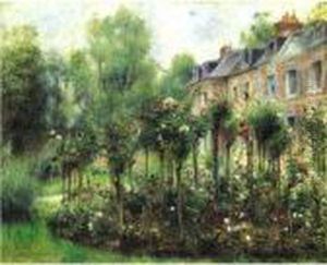 Les Rosiers A Wargemont by Pierre Auguste Renoir