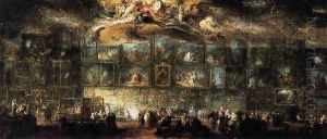 The Salon of 1779 by Gabriel De Saint Aubin