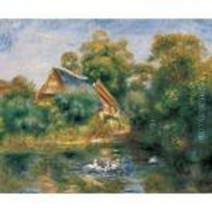 La Mare Aux Oies by Pierre Auguste Renoir