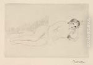 Femme Nue Couchee (tournee A Droite), 1re Planche by Pierre Auguste Renoir
