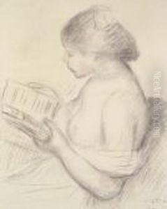 La Liseuse (portrait De Fillette) by Pierre Auguste Renoir