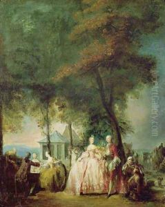 Promenade at Longchamp, c.1760 by Gabriel De Saint Aubin