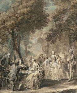 Parisians out for a Walk, 1760-1 by Gabriel De Saint Aubin