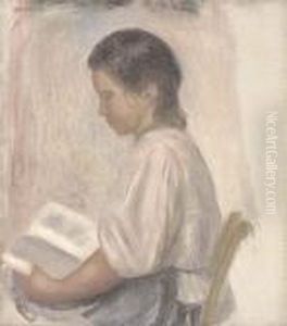 Jeune Fille Lisant by Pierre Auguste Renoir