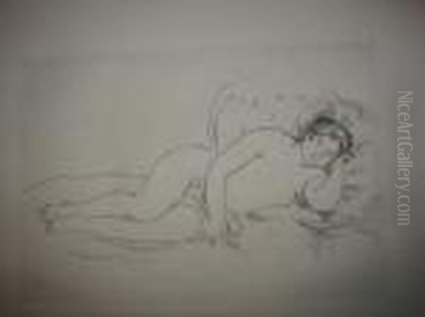 Femme Nue Couche, Tournee A La Droite (2e Planche) - view 1
