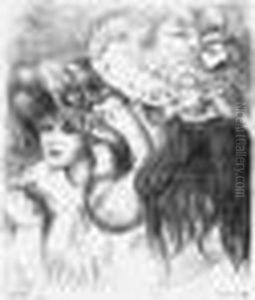 Le Chapeau Epingle, 1re Planche. Vers 1897. by Pierre Auguste Renoir